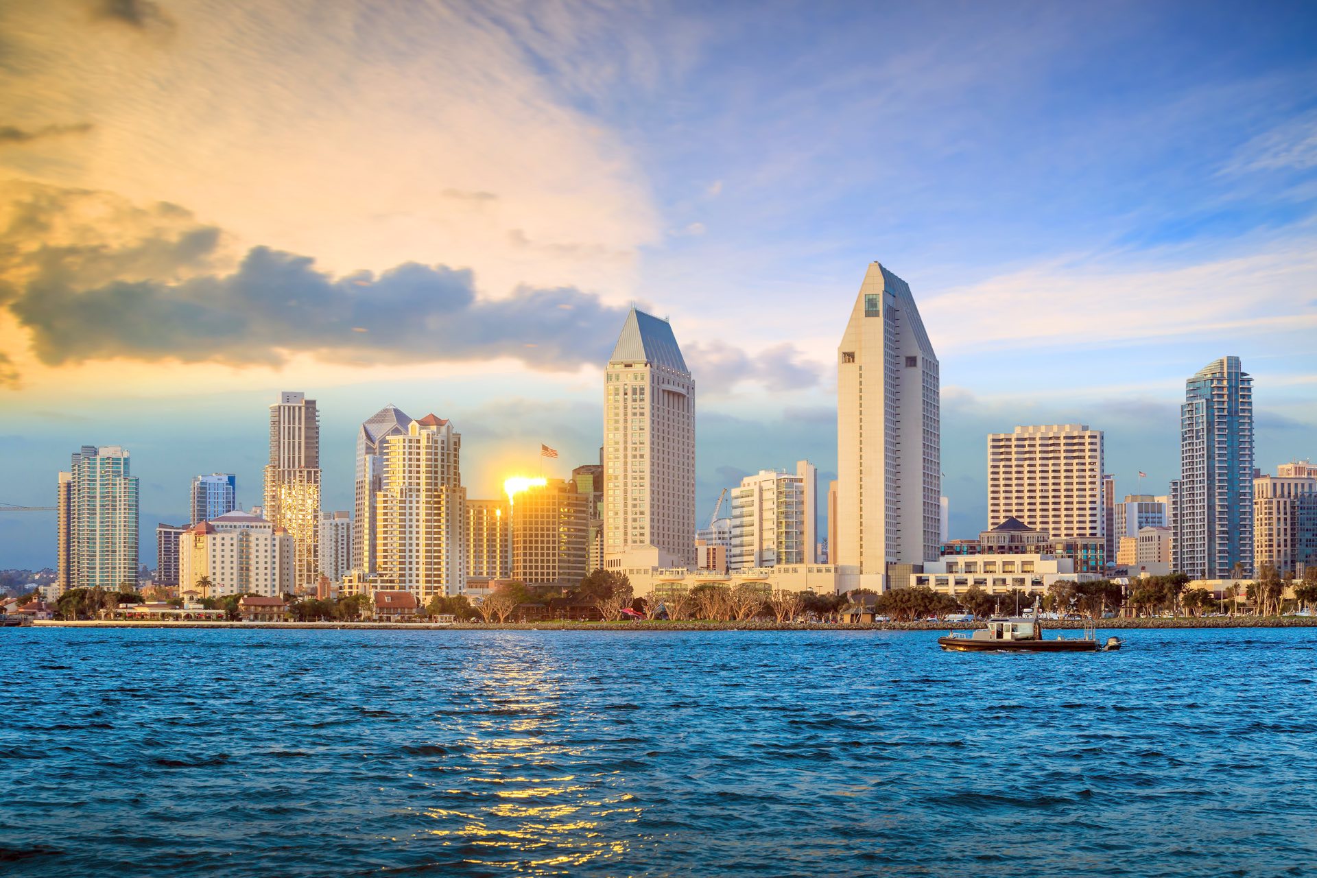 San Diego Skyline and Marina at Sunset